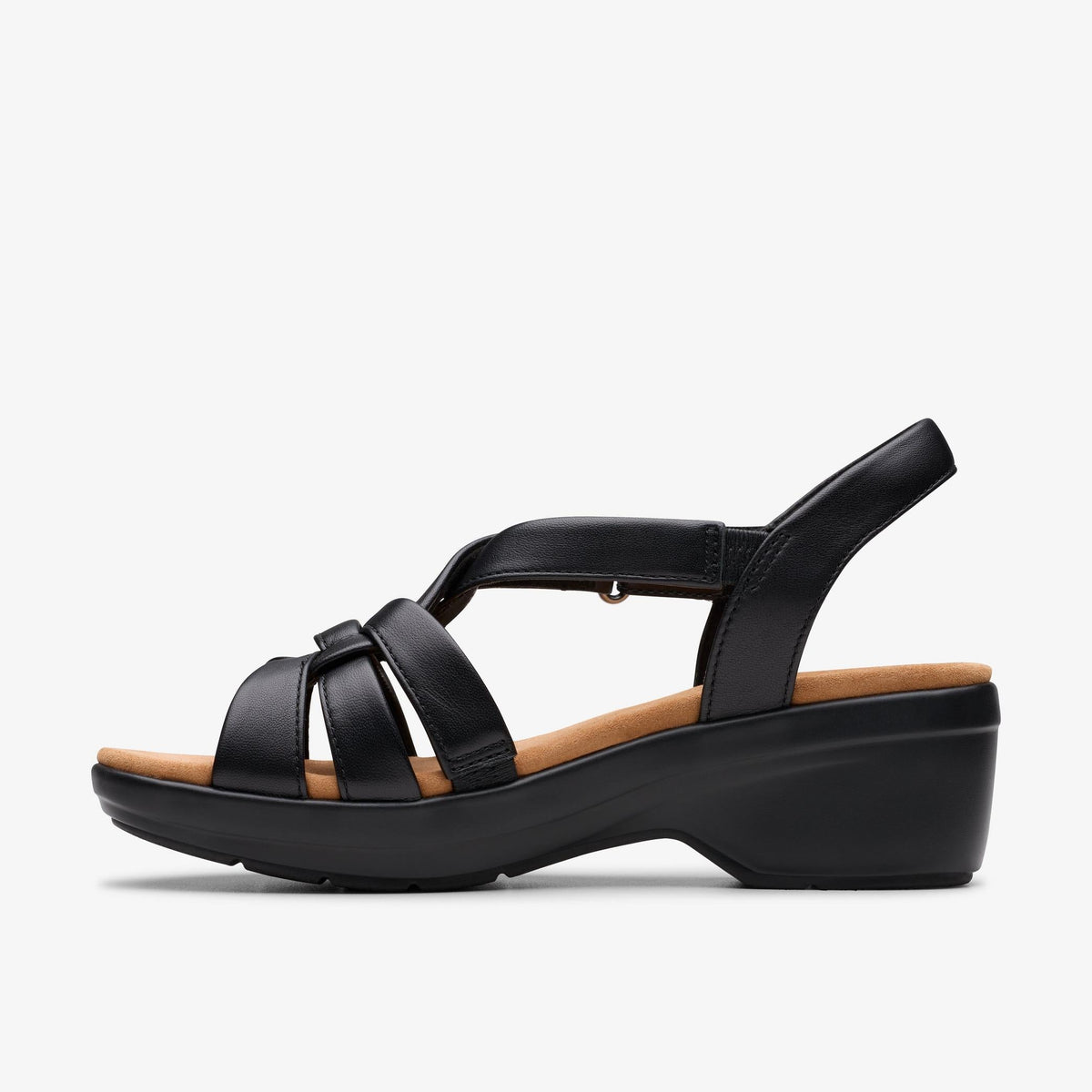 Clarks Tuleah Cross Women's Black Leather 26181466 — side view