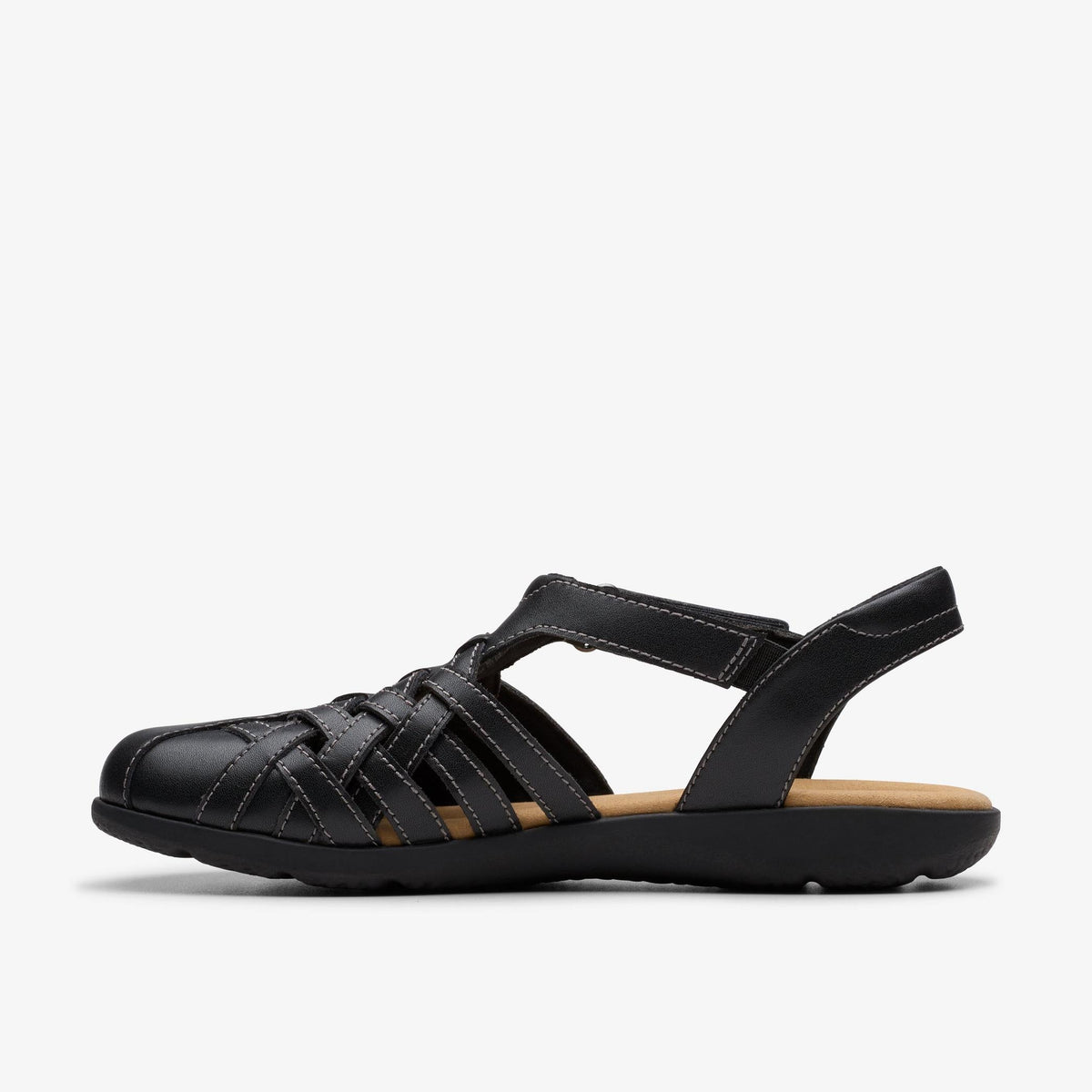Clarks Elizabelle Mia Sandal Women's Balck Leather 26181905 — side view