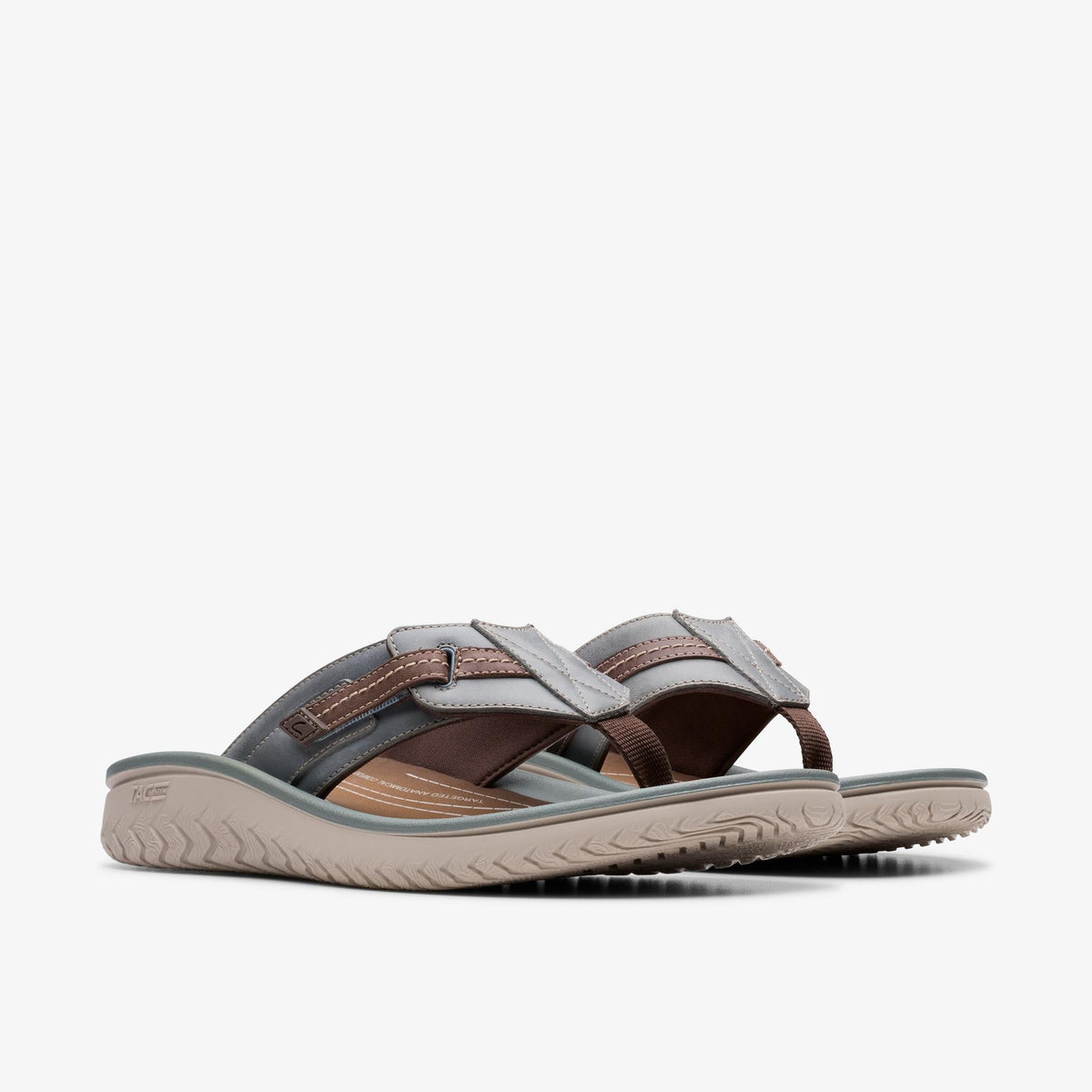 Clarks Wesley Sun Men's Light Blue Leather 26181914 — sole view