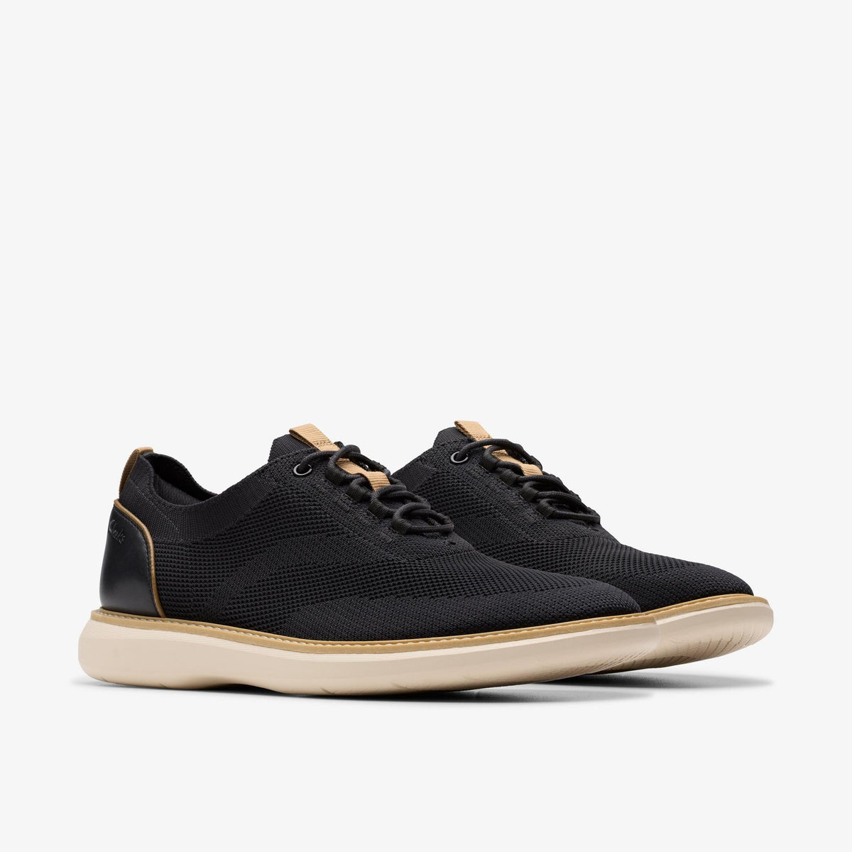 Clarks Brantin Knit Men's Black Knit Textile 26181963 — sole view