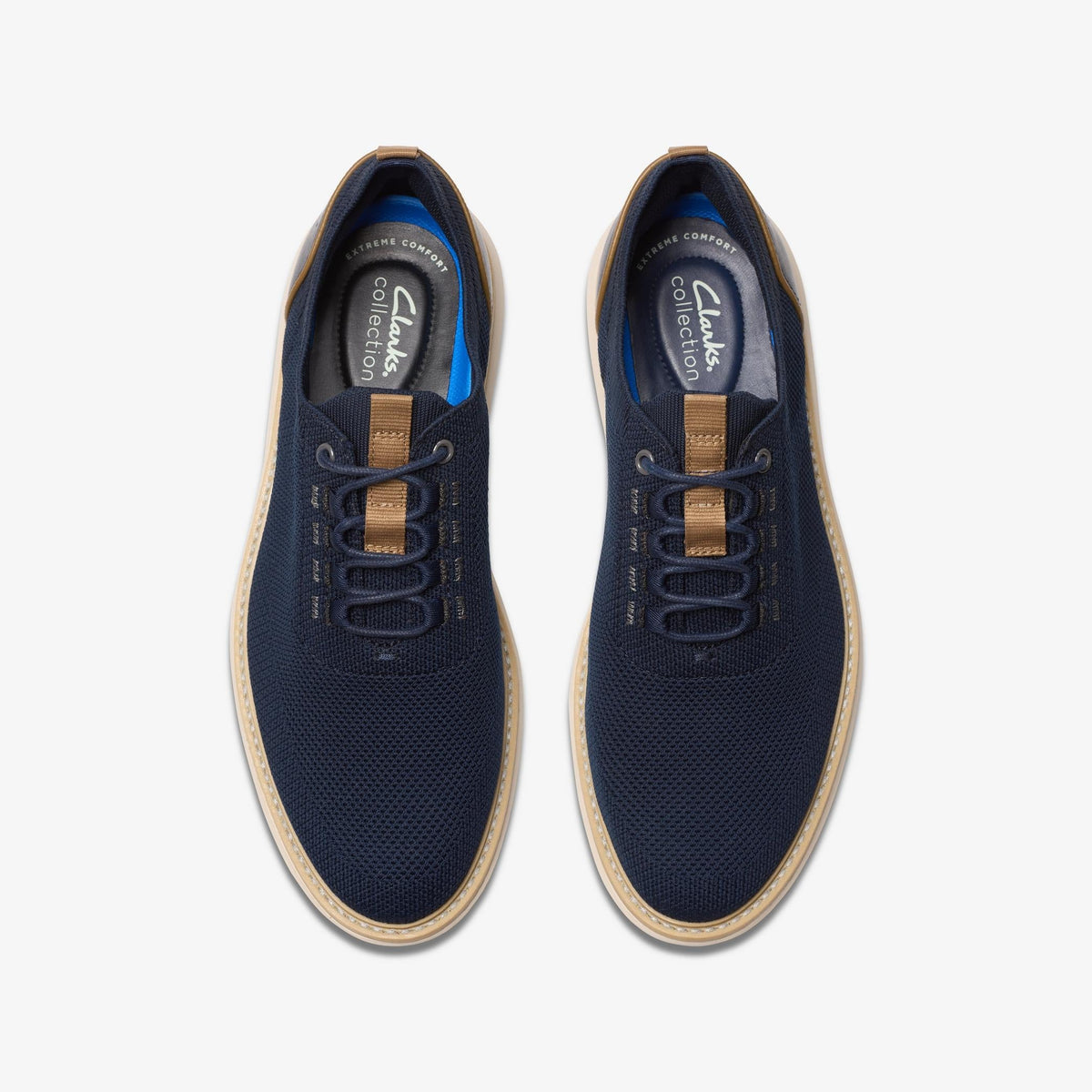 Clarks Brantin Knit Men's Navy Knit Textile 26181965 — top view