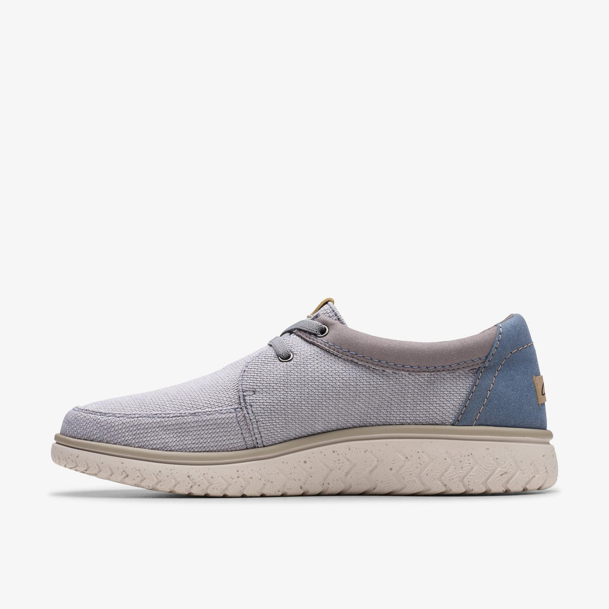 Clarks Relaxlite Lace Men's Light Grey Textile 26181995 — side view