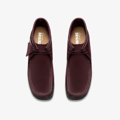 Clarks Originals Wallabee Boot Men's Purple Grape Suede 26182751 — top view