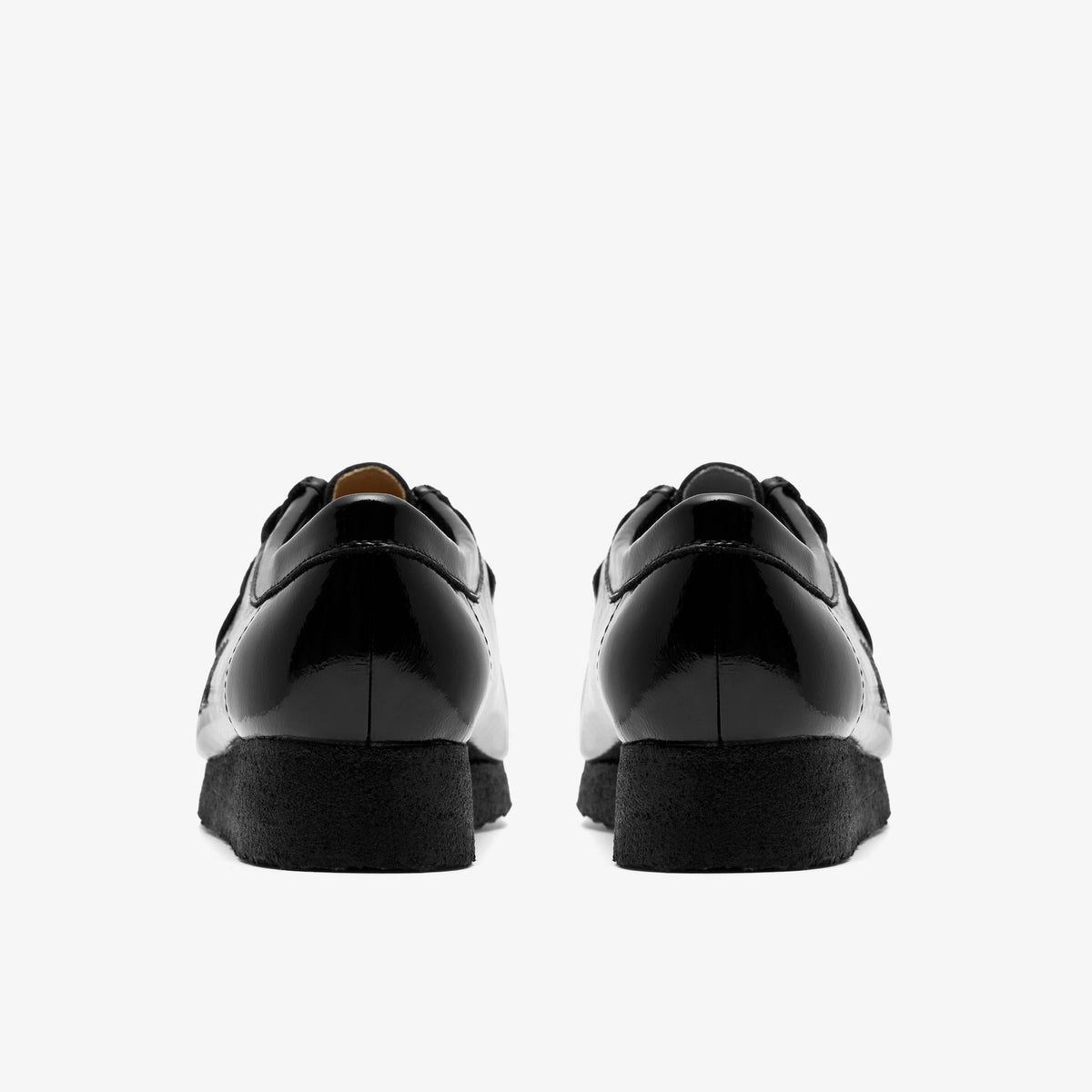 Clarks Originals Wallabee Women's Black Pat Patent Leather 26182760 — detail view
