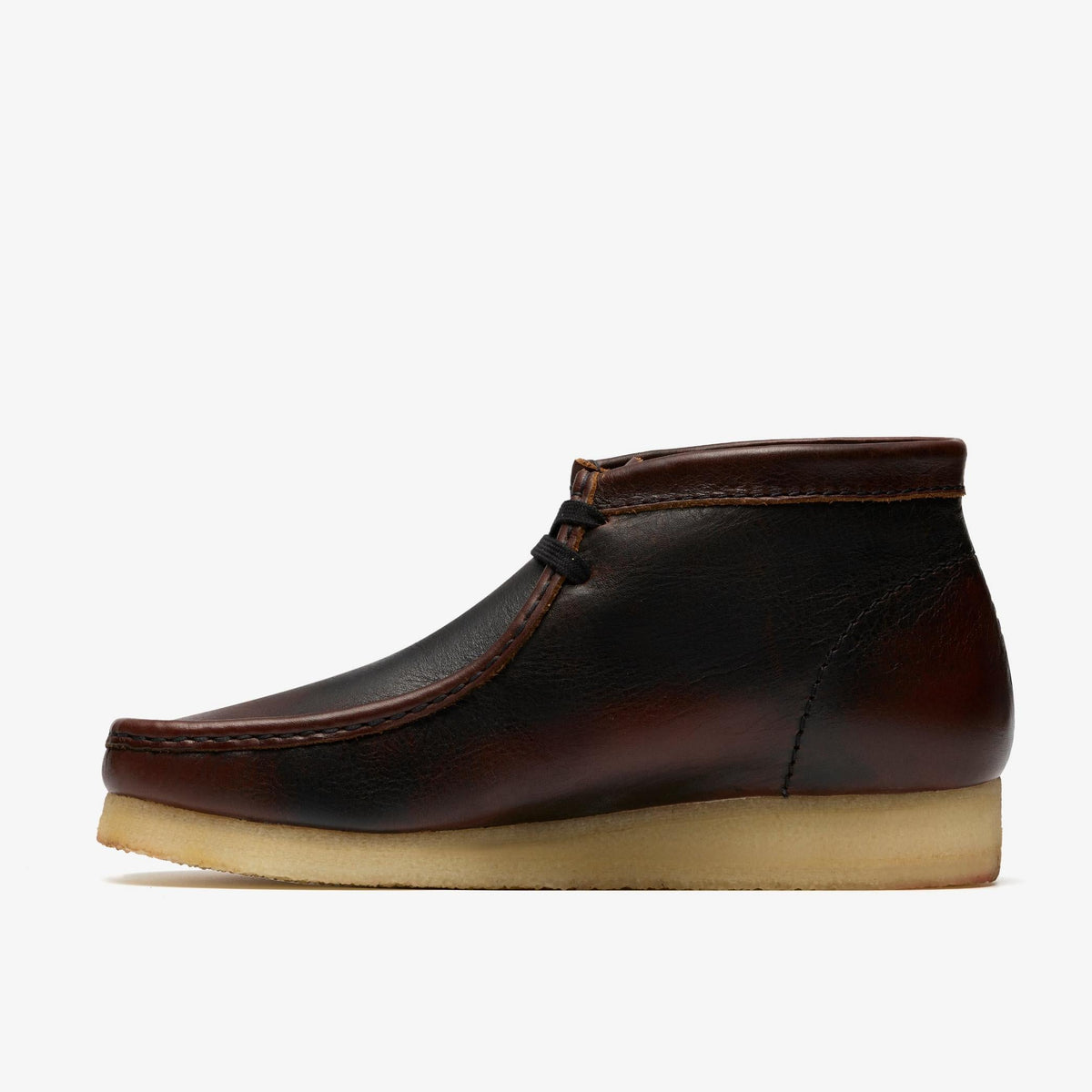 Clarks Originals Wallabee Boot Men's Dark Tan Combination Leather 26182763 — side view