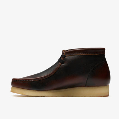 Clarks Originals Wallabee Boot Men's Dark Tan Combination Leather 26182763 — side view