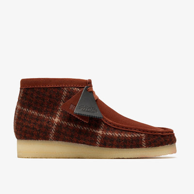 Clarks Originals Wallabee Boot Men's Rust Tweed Combination Textile 26182793