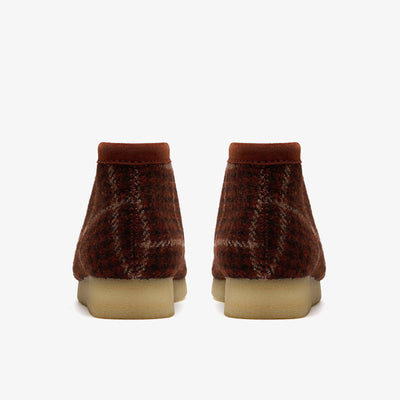 Clarks Originals Wallabee Boot Men's Rust Tweed Combination Textile 26182793 — detail view