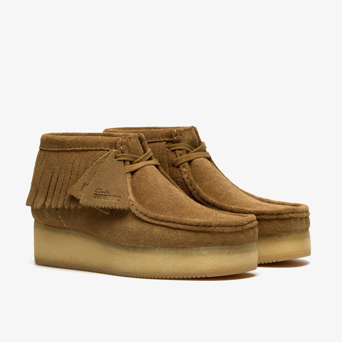 Clarks Wb Wedge Fringe Women's Light Tan 26182855 — sole view