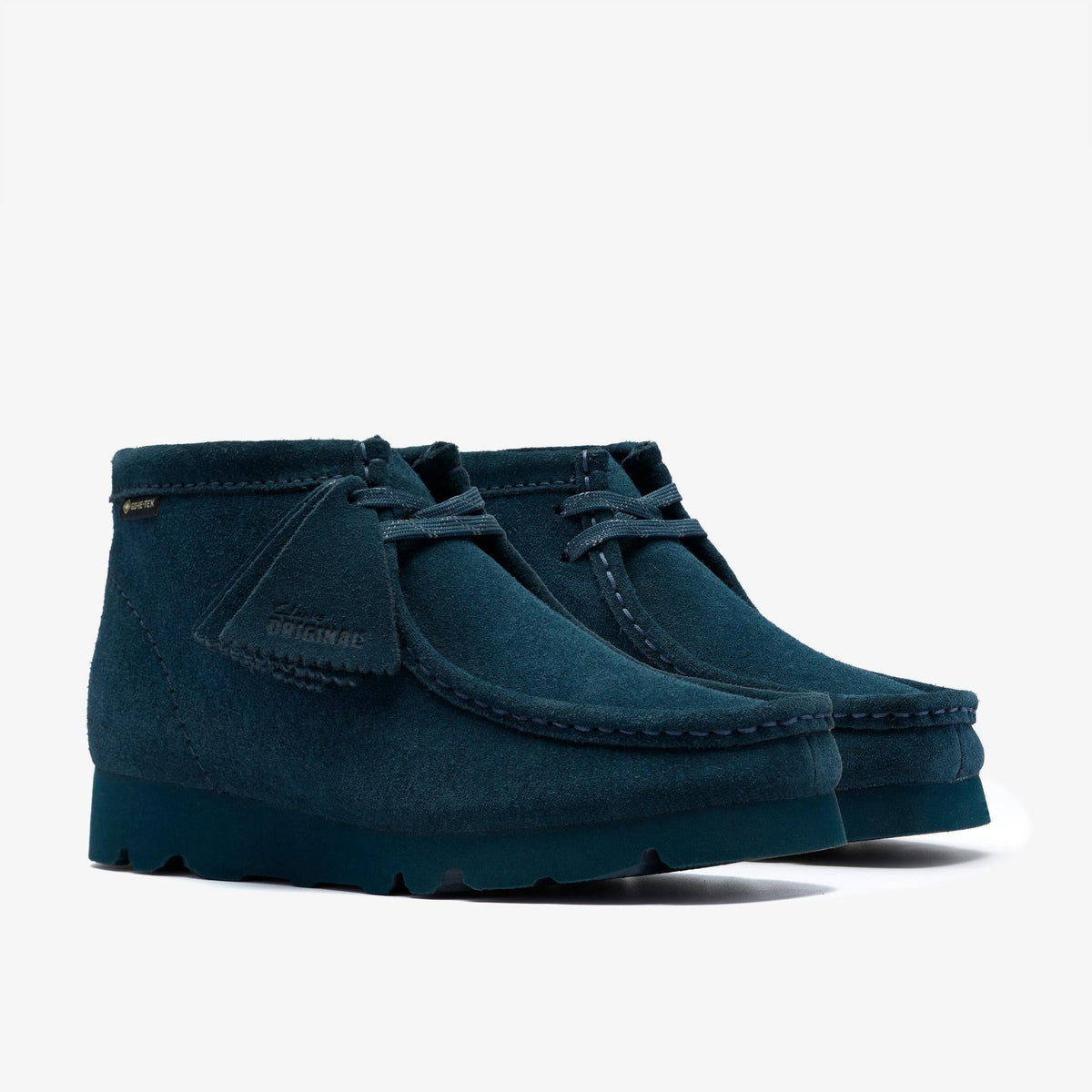 Clarks Originals Wallabeebt GTX Women's Dark Teal Suede 26183070 — sole view