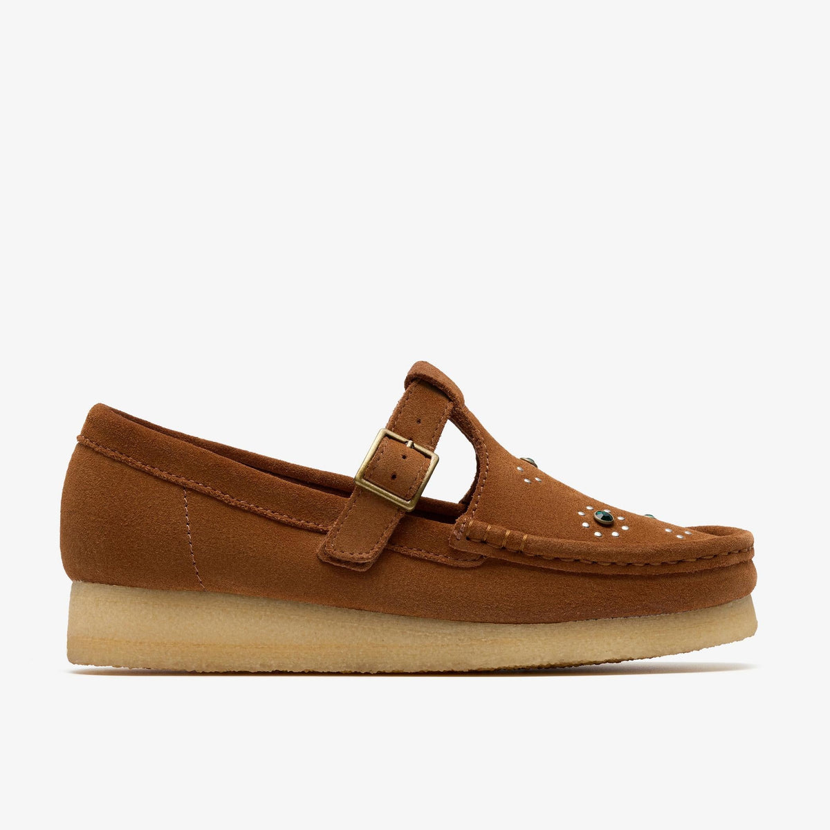 Clarks Originals Wallabee T-Bar Women's Brown/Orange Suede 26183079