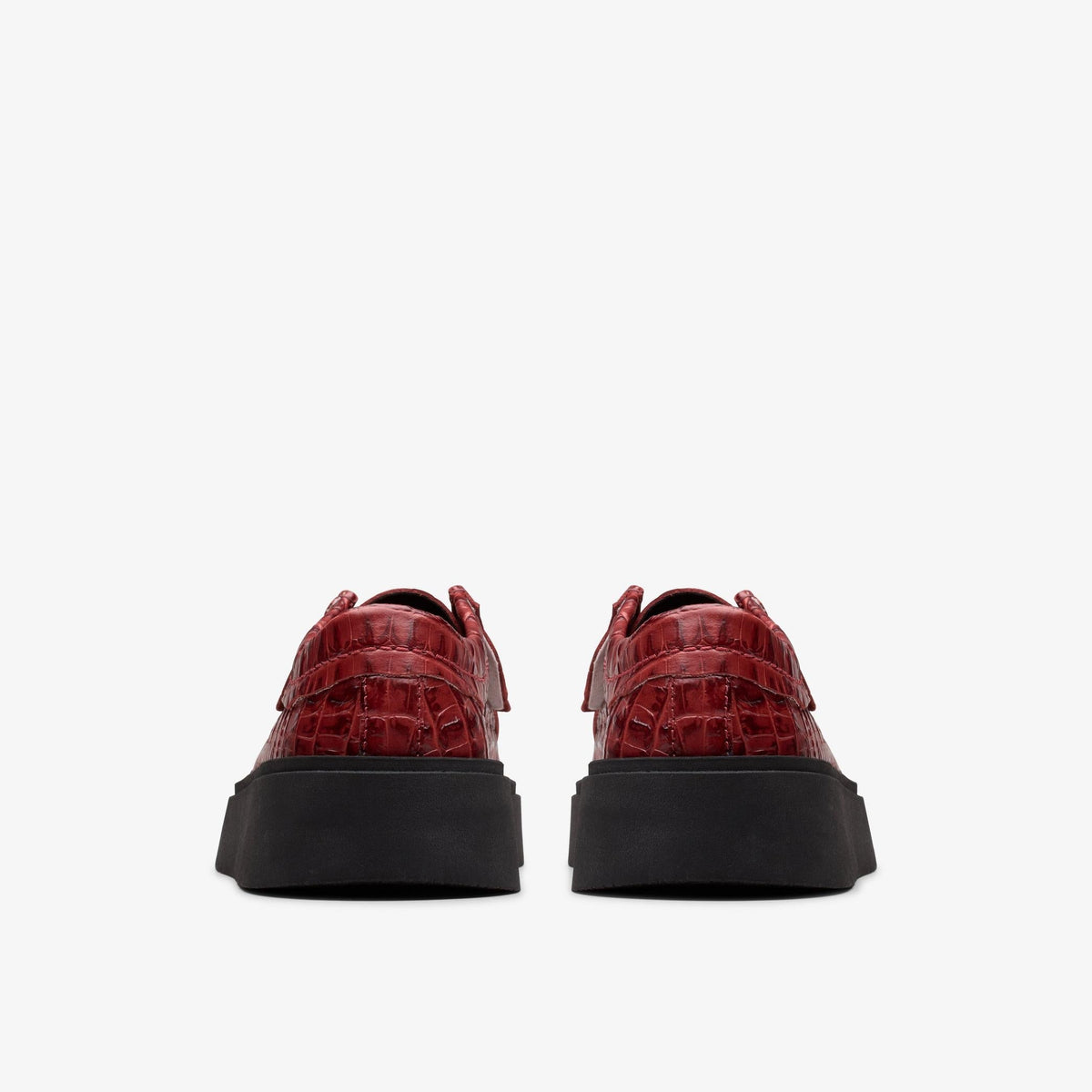 Clarks Originals x Martine Rose Torview Women's Burgundy Croc-Embossed Leather 26183332 — detail view