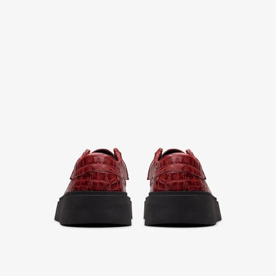 Clarks Originals x Martine Rose Torview Women's Burgundy Croc-Embossed Leather 26183332 — detail view