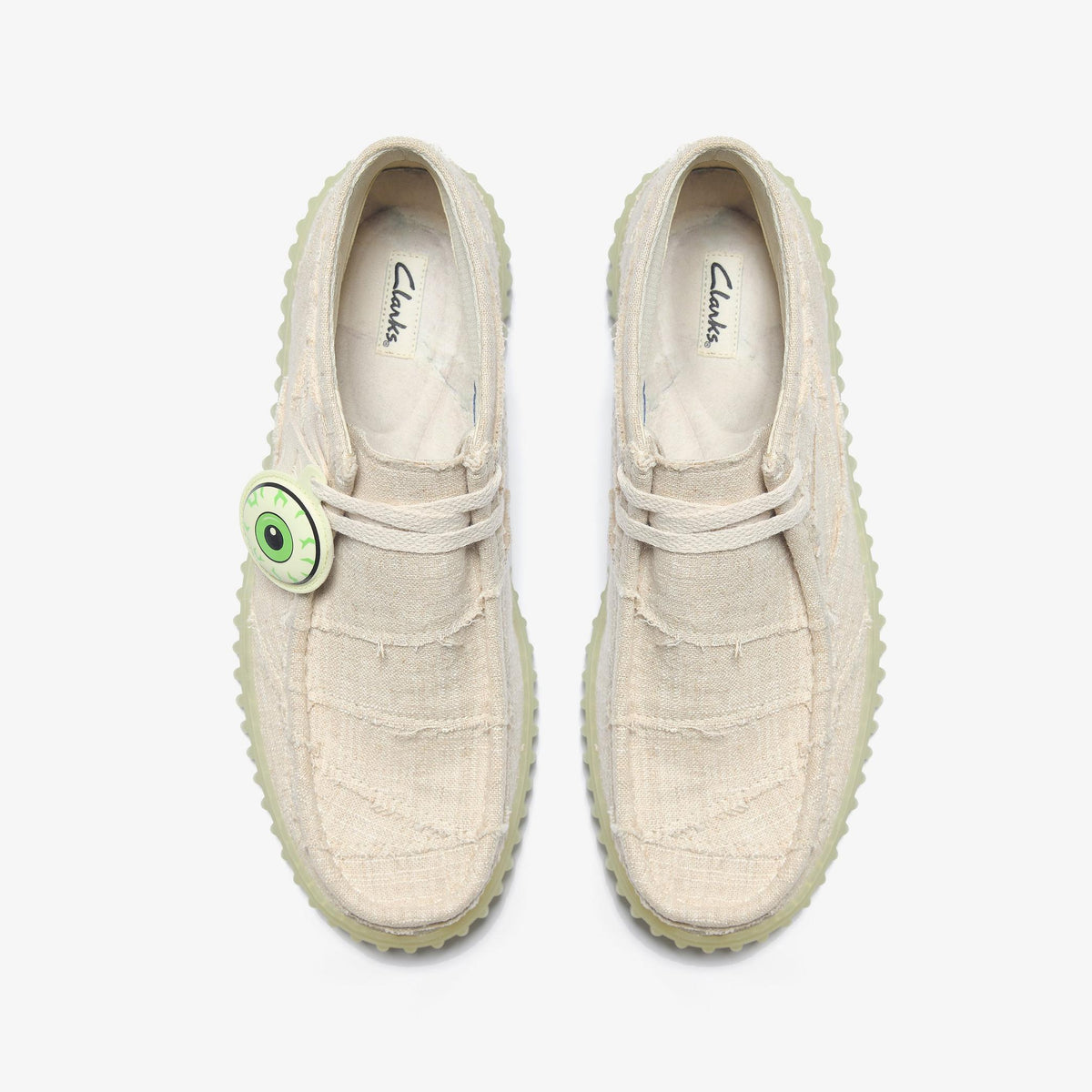 Clarks Torhill Hallow Men's Off White Textile 26183421 — top view