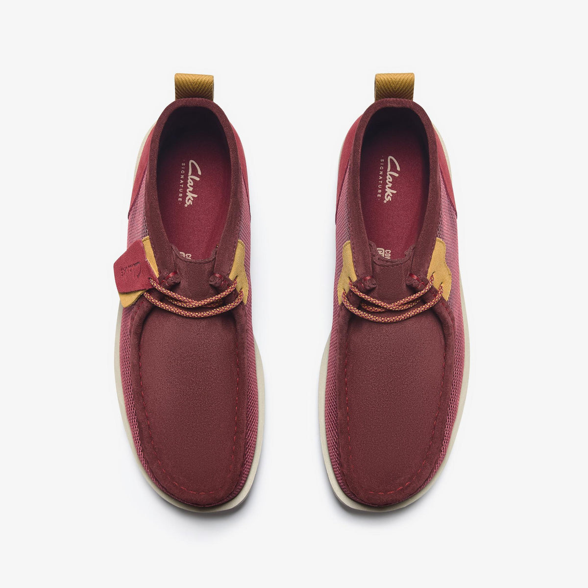 Clarks Originals Wallabee Ftr 2 Boot Men's Burgundy Combi 26183453 — top view