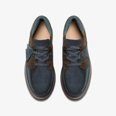Clarks Originals x Ronnie Fieg 8th Street Sunderland Men's Dark Teal Combi 26183621 — top view