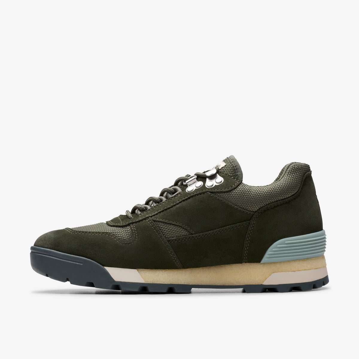 Clarks Originals x Ronnie Fieg 8th Street Laddow Men's Dark Olive Combi 26183708 — side view