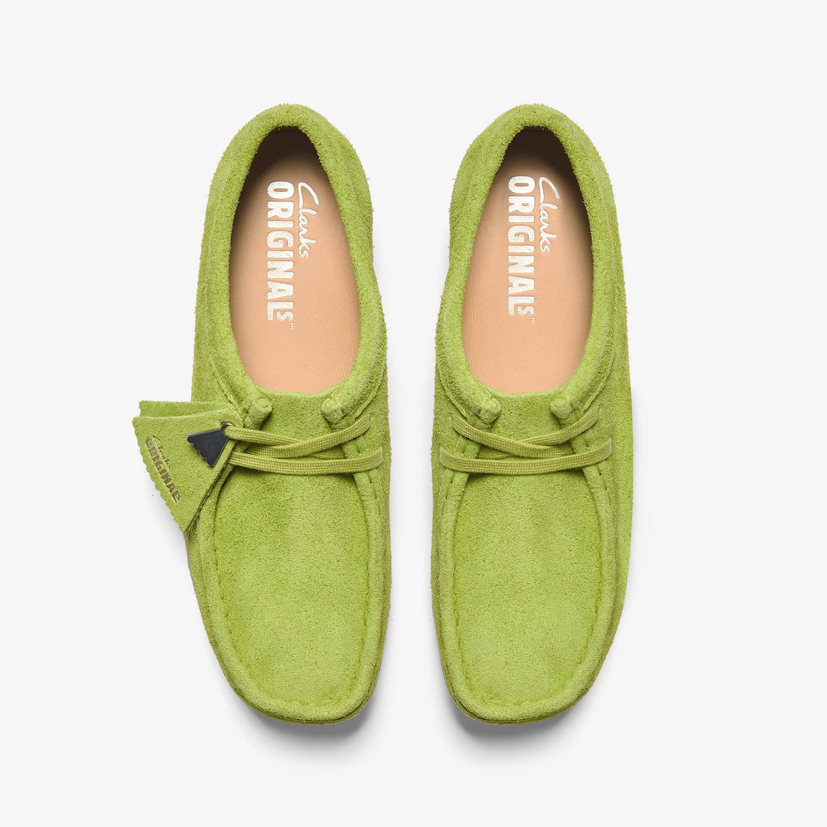 Clarks Originals Wallabee Women's Lime Suede 26183774 — top view