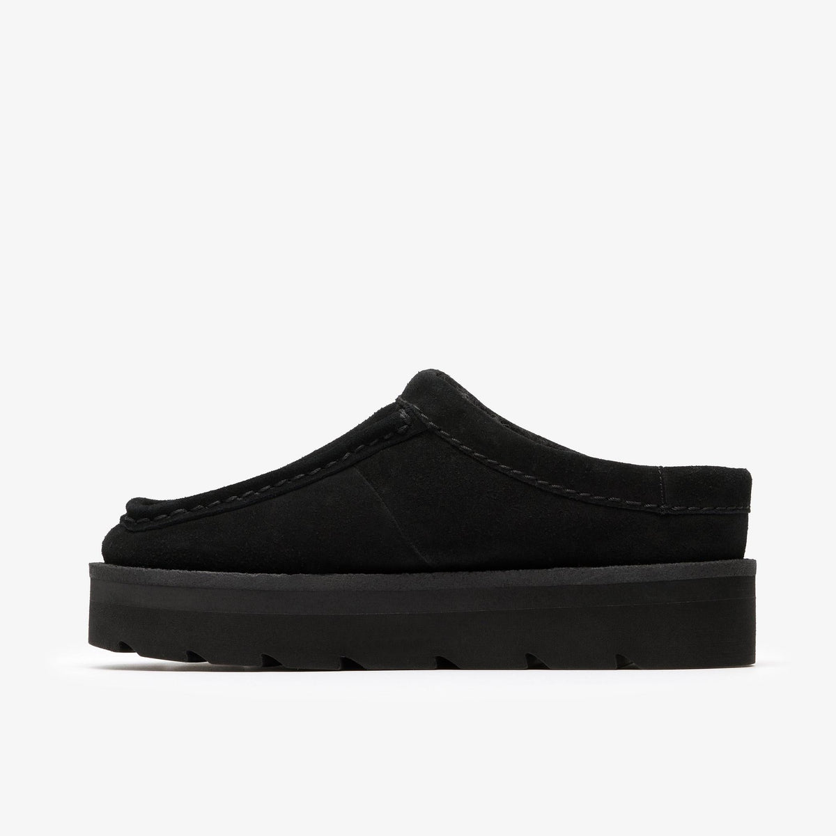 Clarks Meare Mule Women's Black Wlined Suede 26183776 — side view