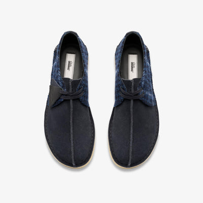 [26183779] MENS CLARKS DESERT TREK 'HARRIS TWEED NAVY'