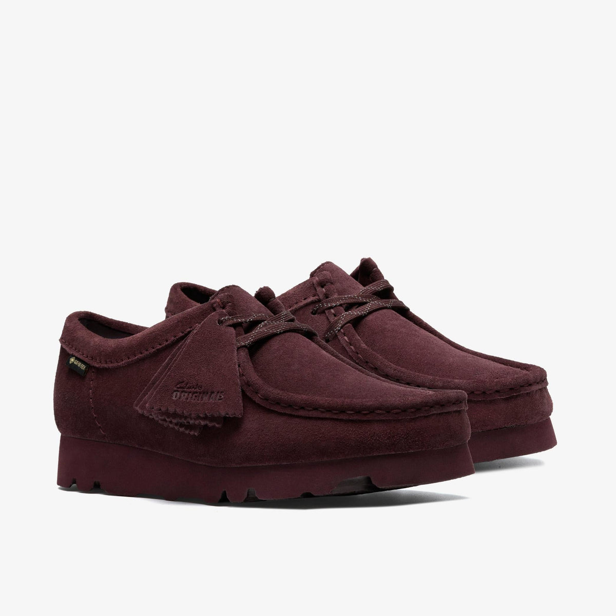 Clarks Originals Wallabee GTX Women's Purple Grape Suede 26183812 — sole view