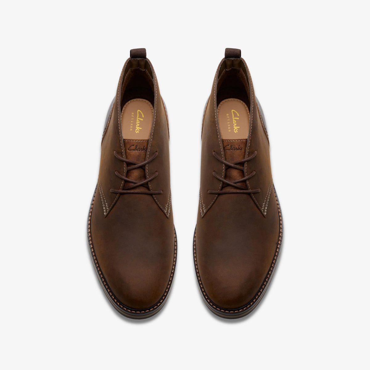 Clarks Monahan Chukka Men's Beeswax Leather 26184407 — top view