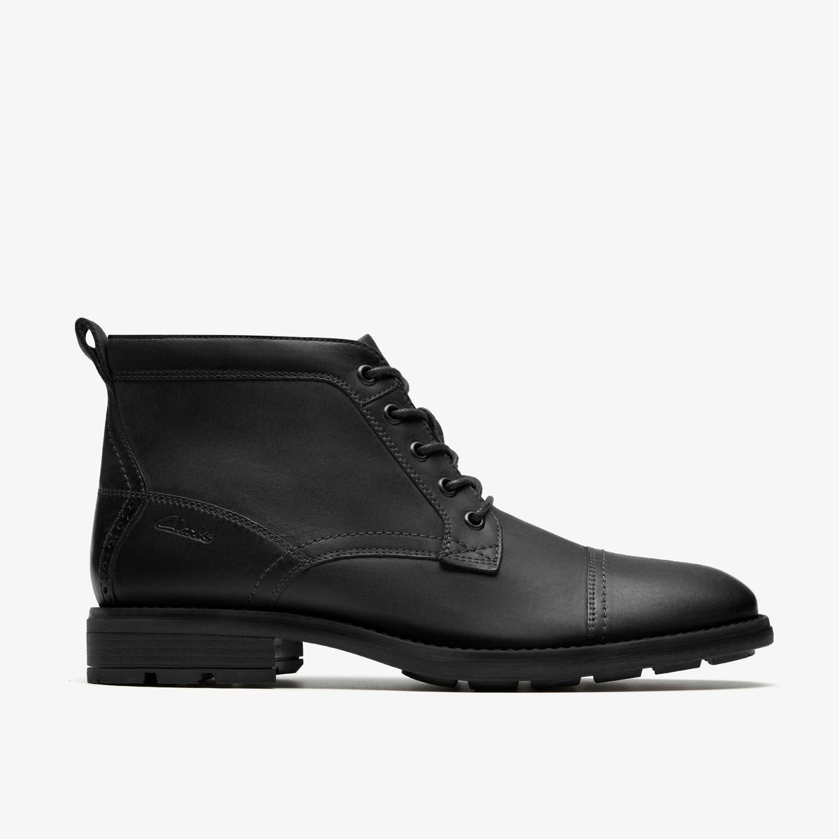 Clarks Emmet Zip Men's Black Distressed 26184820