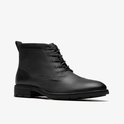 [26184820] MENS CLARKS EMMET ZIP 'BLACK DISTRESSED'