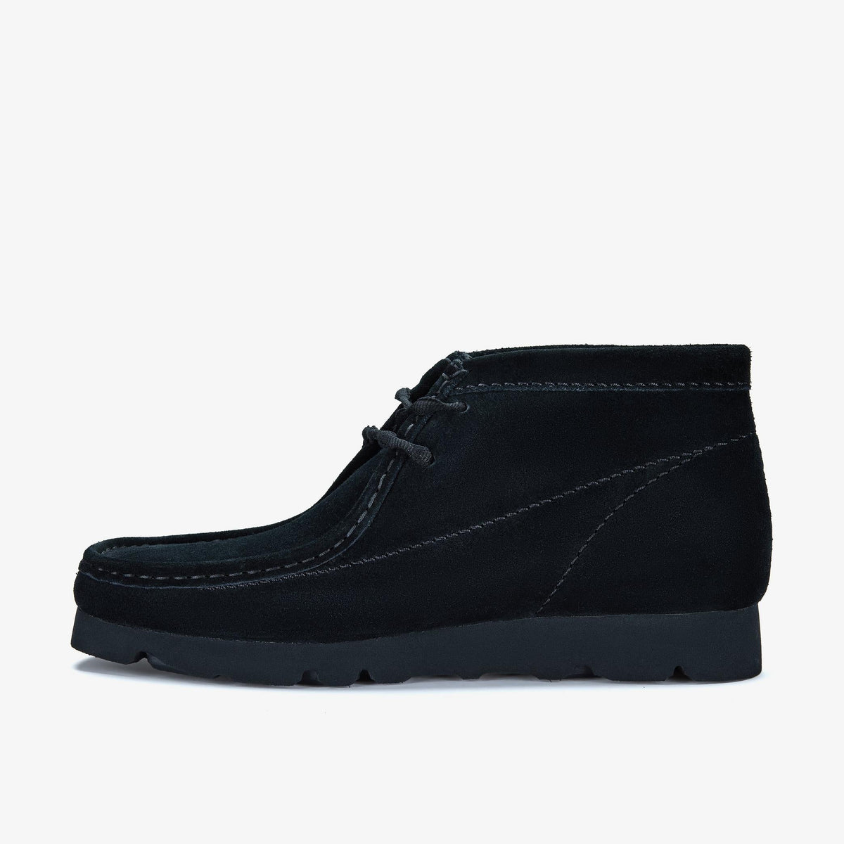 Clarks Originals Wallabee Boot Paf Men's Black Suede 26186609 — side view