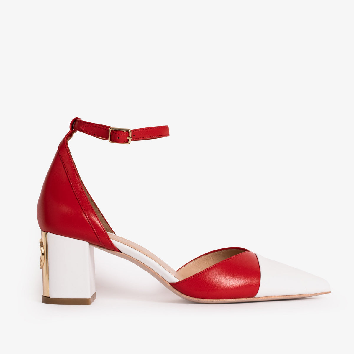 Vinci Leather The Noella Red Leather Women Sandal – product view 1