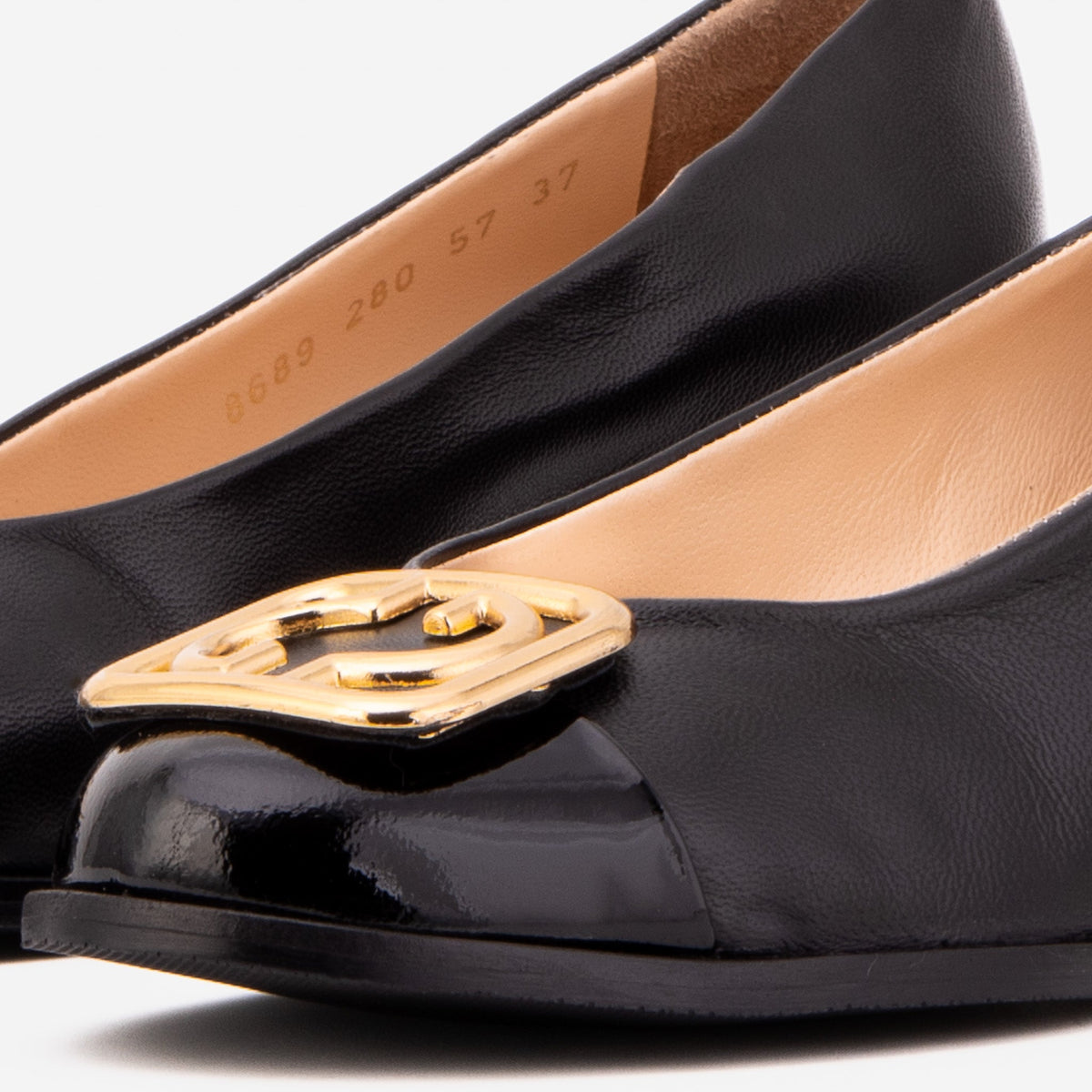 Vinci Leather The Selene Black Leather Wedge Heel Women Shoe – product view 3