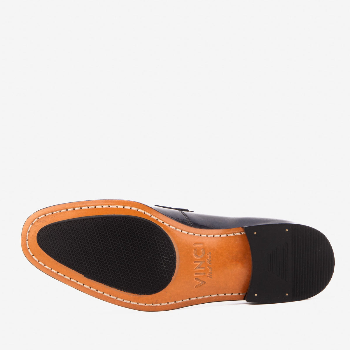 Vinci Leather The Blackwell Navy Patent Bit Loafer Men Shoe – product view 6