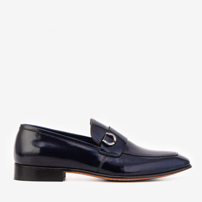 Vinci Leather The Blackwell Navy Patent Bit Loafer Men Shoe – product view 1