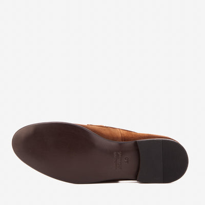 The Brooks Brown Suede Bit Loafer Men Shoe