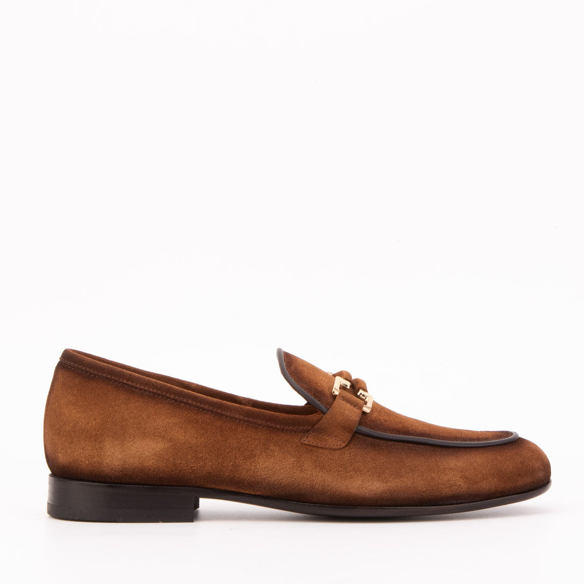 The Brooks Brown Suede Bit Loafer Men Shoe – product view 1