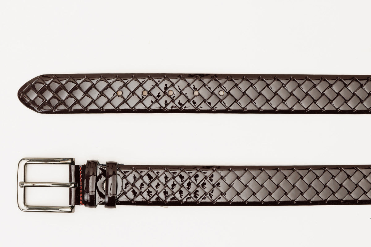 Vinci Leather The Rico Burgundy Color Calfskin Belt – product view 6