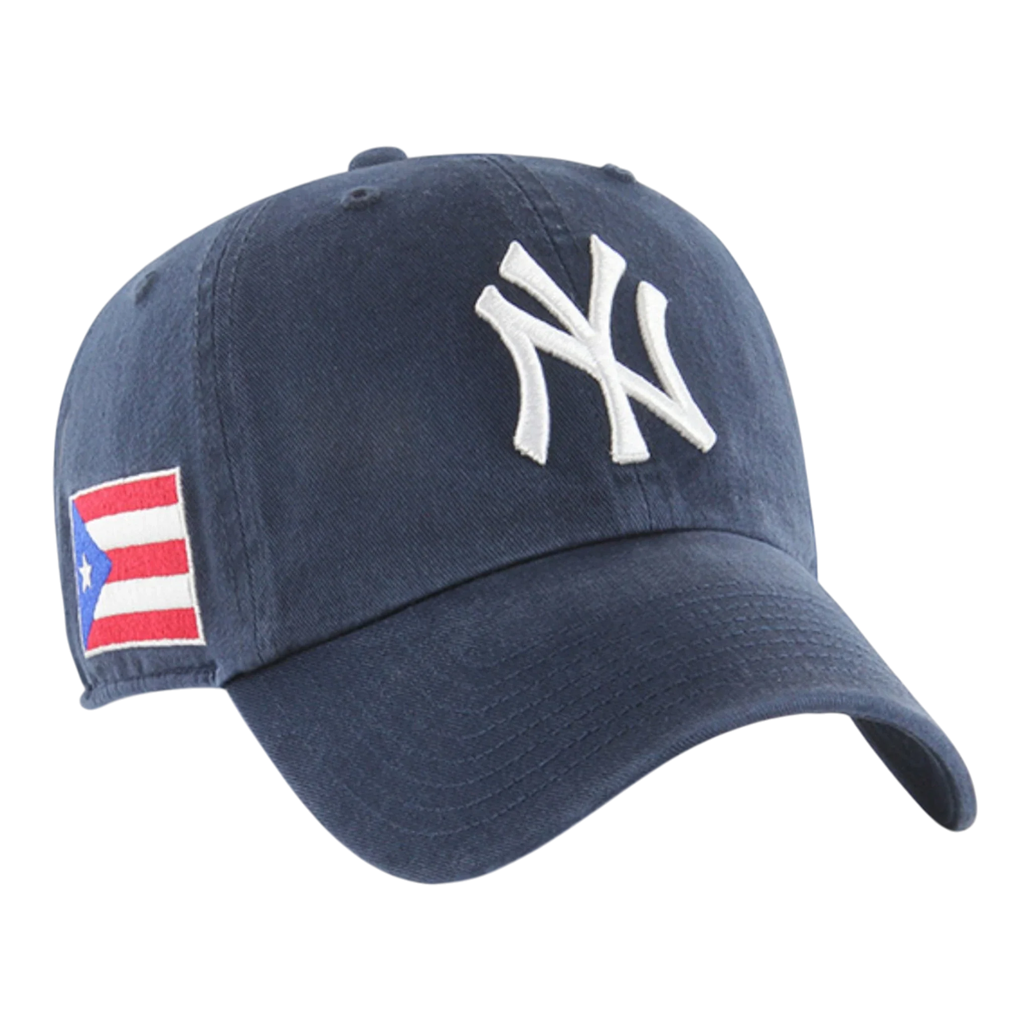 47 Brand Clean Up New York Yankees Heritage Puerto Rico Strapback Hat — Navy Adjustable Cap