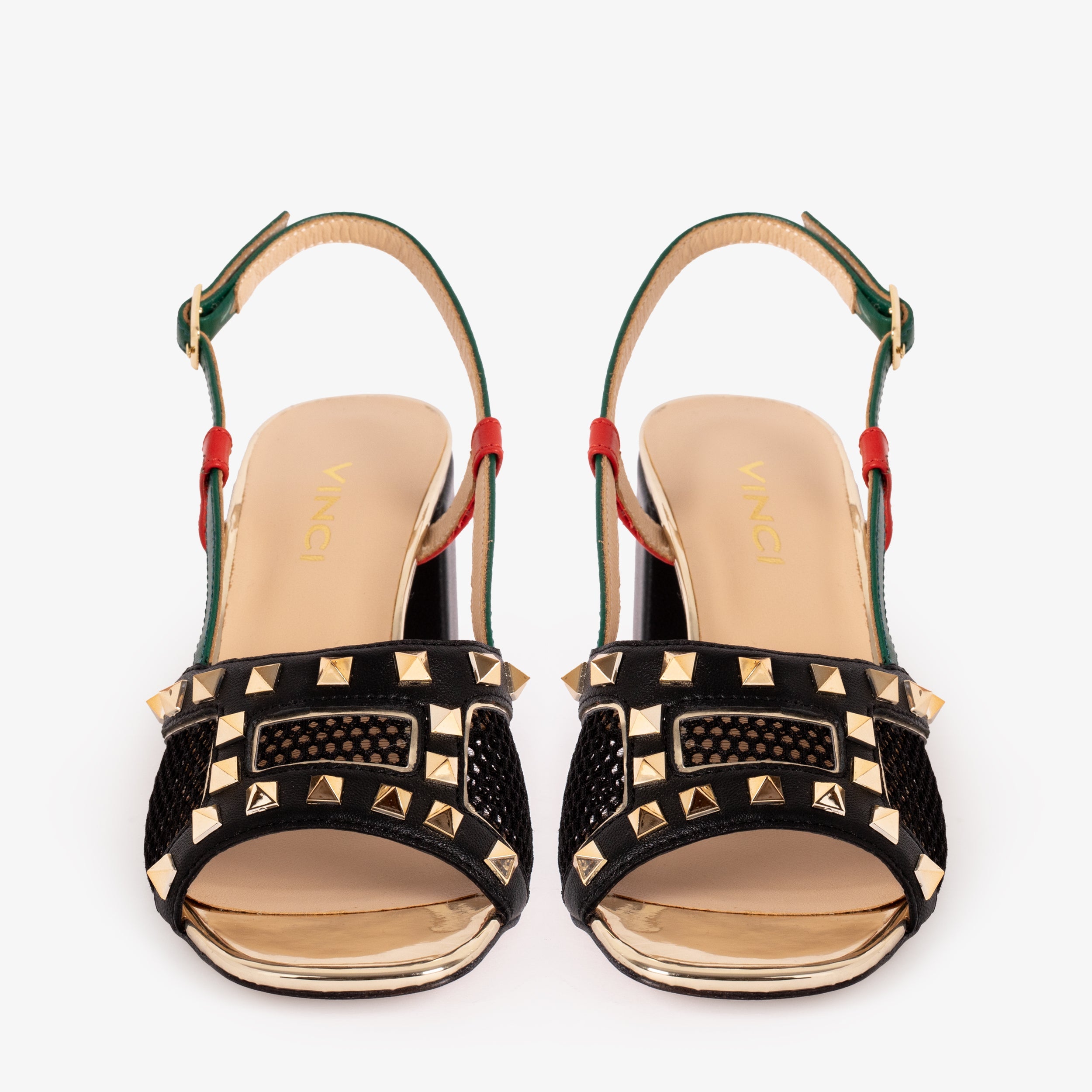 The Linea Black Leather Women Slingback Sandal