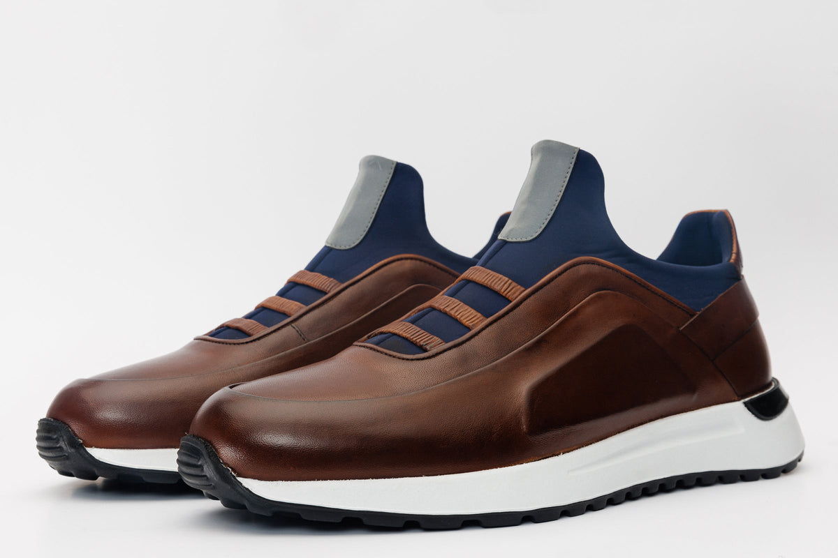 Vinci Leather The Sonoma Tan Leather Men Sneaker – product view 2