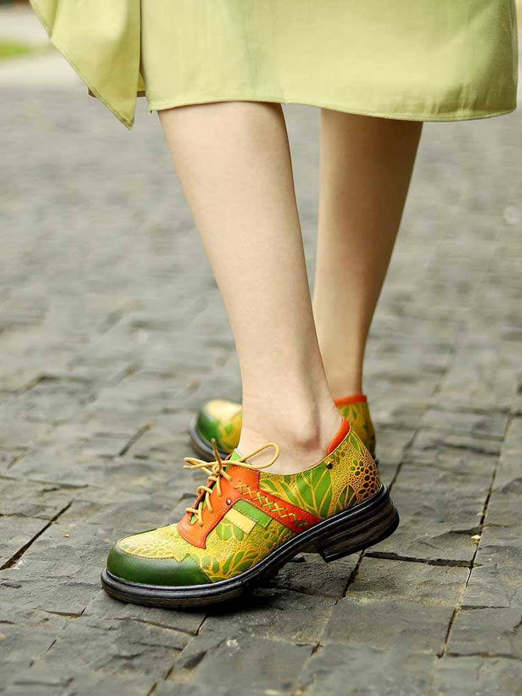 Hand-printed Flat Cozy Shoes – product view 14