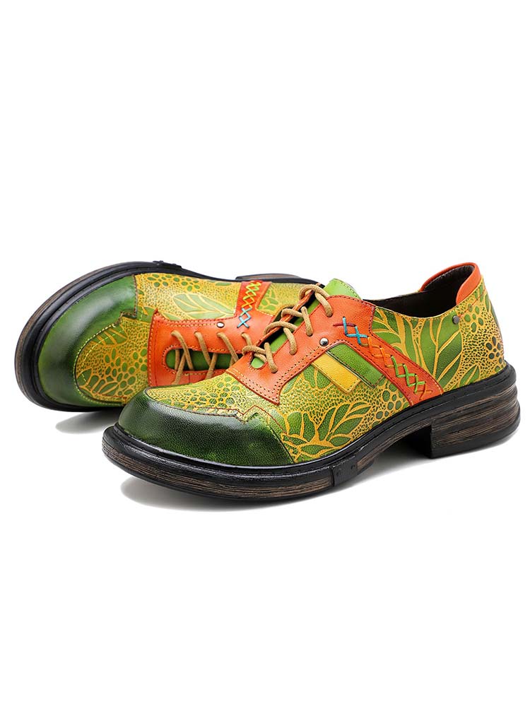 Hand-printed Flat Cozy Shoes – product view 3
