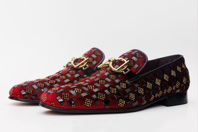 Vinci Leather The Vicino Shoe Burgundy Bit Dress Loafer Limited Edition Men Shoe – product view 2