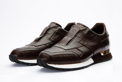 The Mugla Brown Snk Leather Men Sneaker Final Sale!