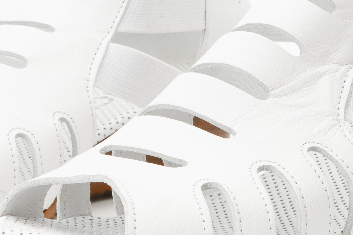 Vinci Leather The Atina White Leather Sandal Final Sale! – product view 5