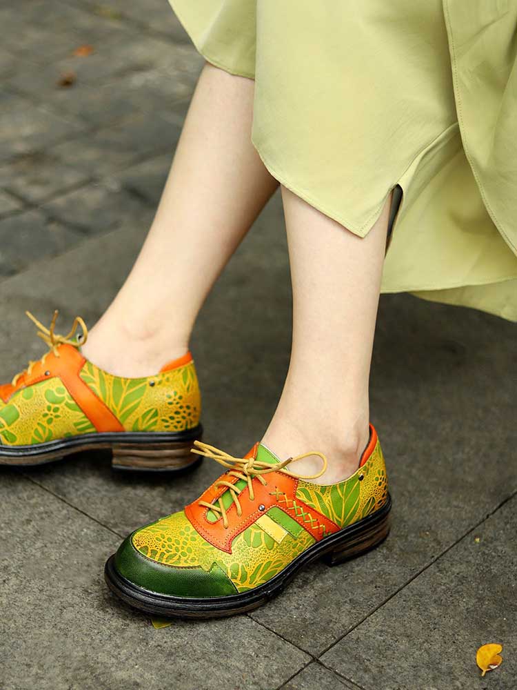 Hand-printed Flat Cozy Shoes – product view 9