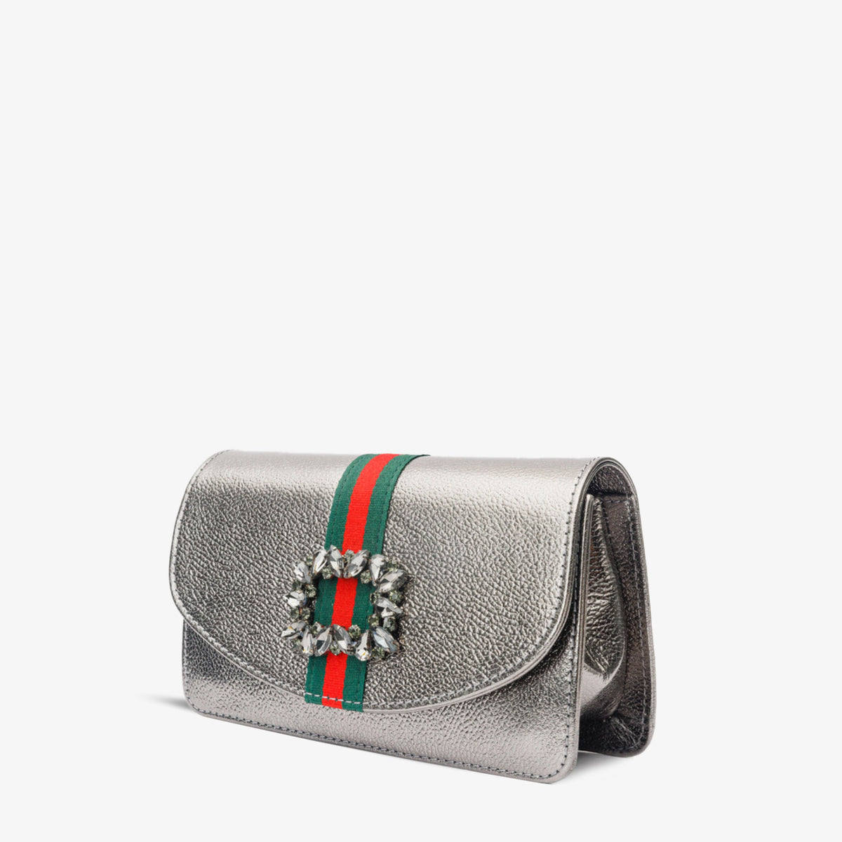 Vinci Leather The Afega Silver Leather Handbag – product view 1