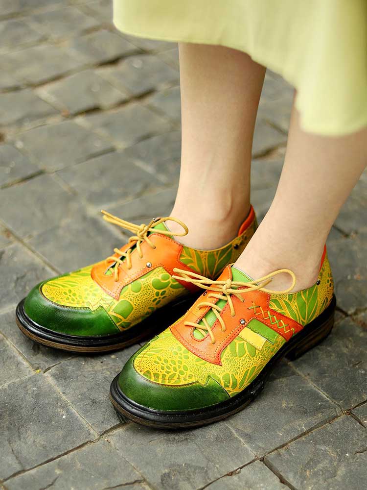 Hand-printed Flat Cozy Shoes – product view 10