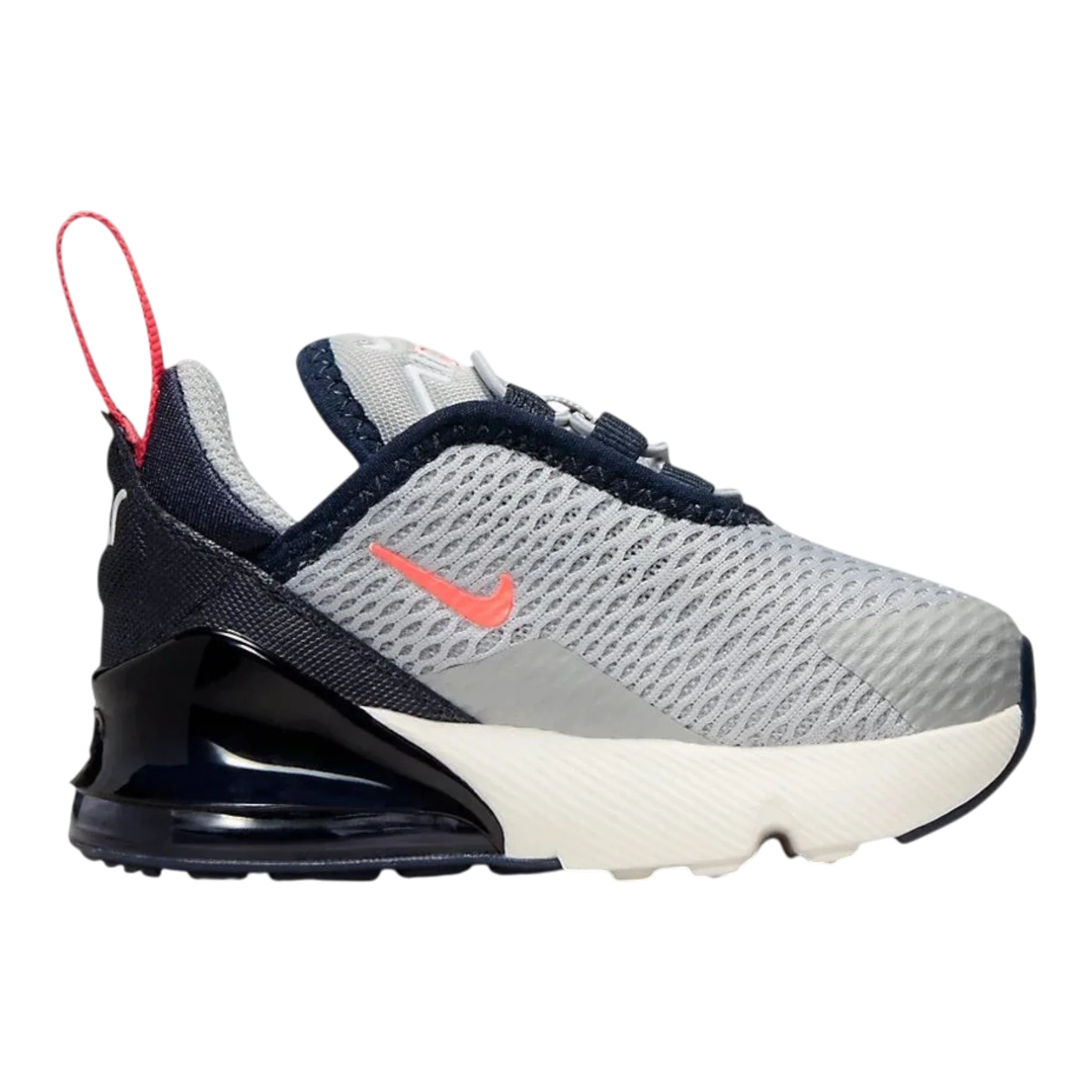 Nike AIR MAX 270 Toddler Sneaker Smoke Grey Crimson