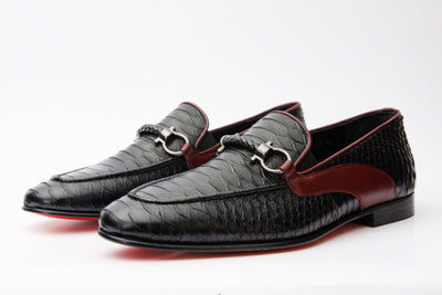 The Milano Black Shoe Bit Loafer Men  Shoe Final Sale!