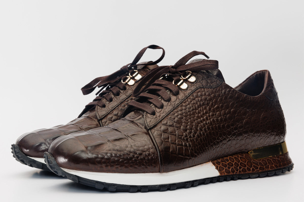 Vinci Leather The Bomba Brown Leather Men Sneaker – product view 2